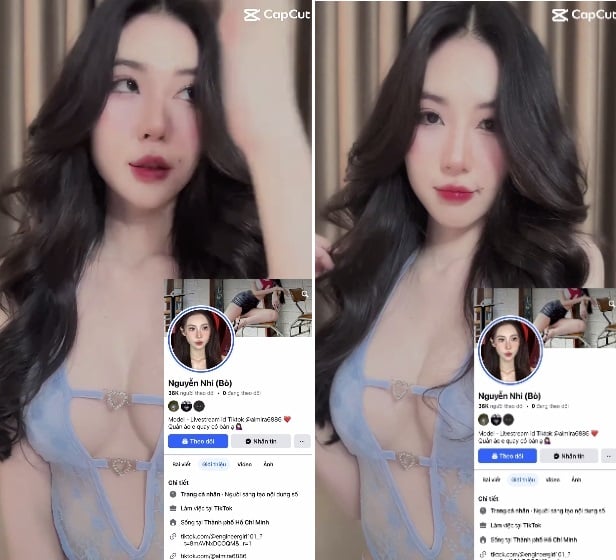 Tiktoker Nguyễn Nhi lộ clip live sex